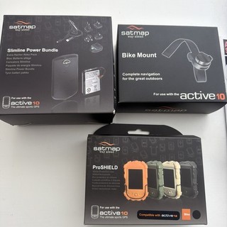 Satmap Accessory Bundle Including Slimline power Bundle Proshield & Bike Mount