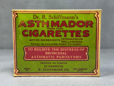 Dr. R. Schiffmann's Asthmador Cigarettes Asthmatic Quack Medicine Not Tobacco