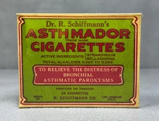 Dr. R. Schiffmann's Asthmador Cigarettes Asthmatic Quack Medicine Not Tobacco