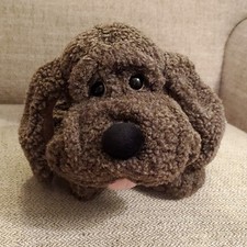 Vintage Russ Berrie Droopy Chocolate Brown Floppy Ear Puppy Dog Plush Toy RARE