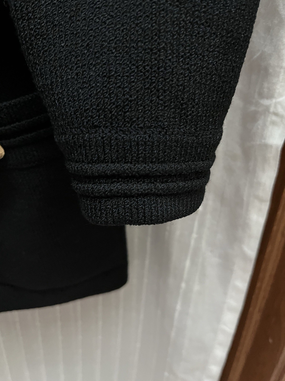 St John Basic Black Gold Hardware Wool Santana Kn… - image 5