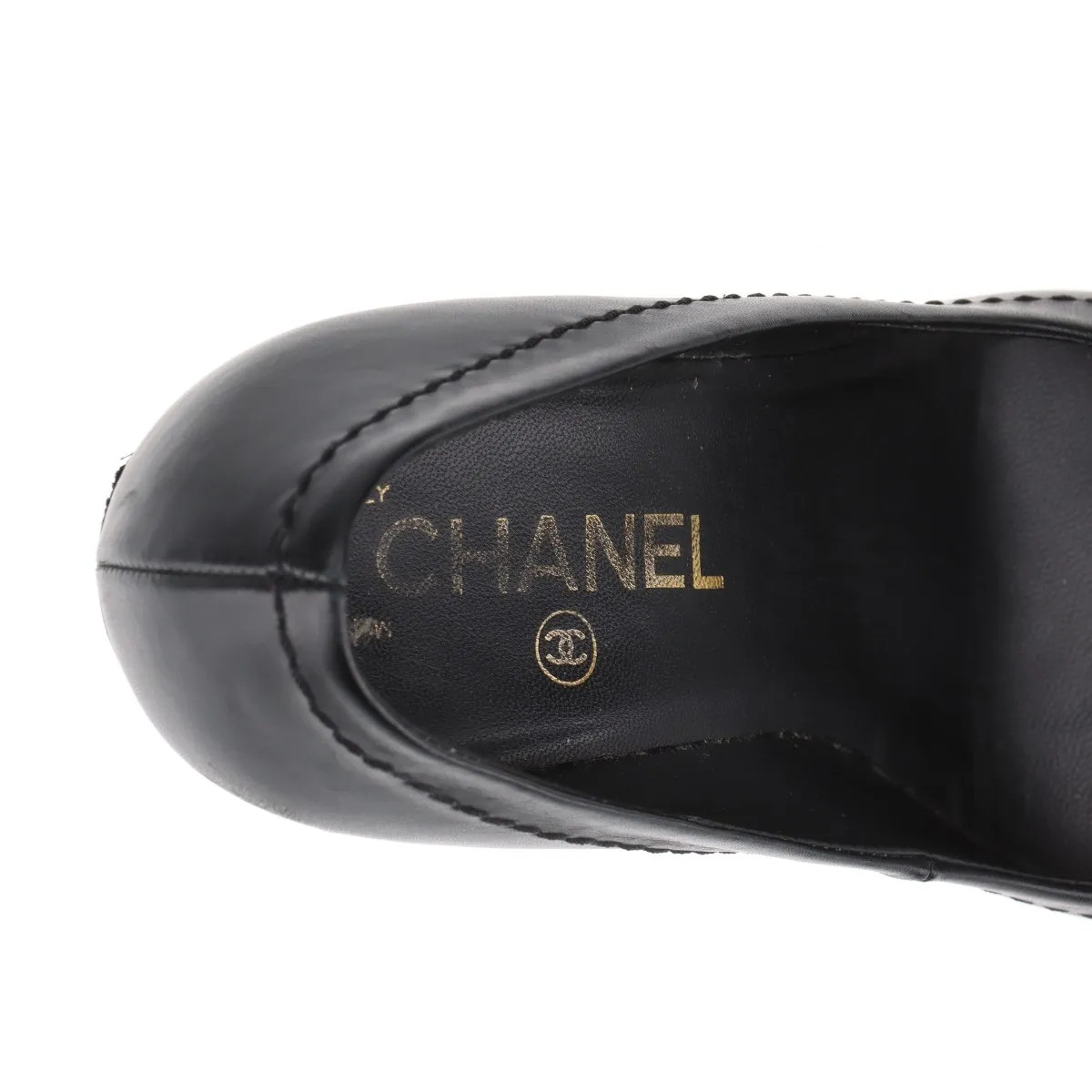 Chanel Coco Mark 11A Leather Pumps 36 Ladies' Black G27870 Heels and toes have s thumbnail 9