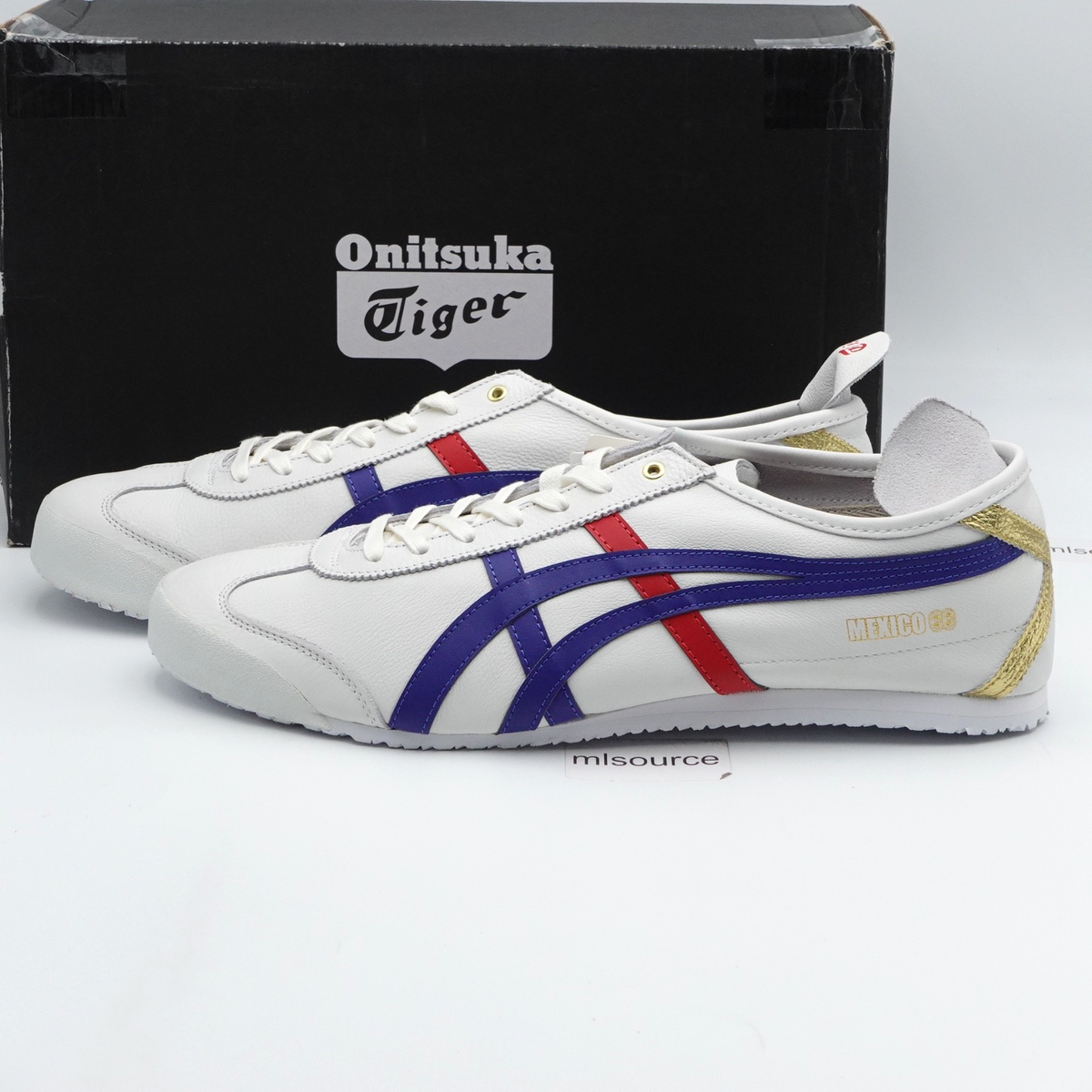 Onitsuka Tiger クロッグサンダル ホワイト/ネイビー/レッド Size 14 Men's Onitsuka Tiger Mexico 66 Leather Sneakers D507L-0152