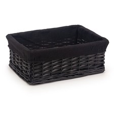 Woodluv Multi-purpose Wicker Shelf Storage Hamper Basket With Lining in 4 Colors