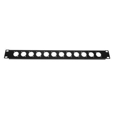  Rackmontiertes Audiopanel 1HE, 12 Löcher   Klappbares Patchpanel für Mischpulte