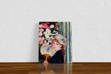 Pierre-Auguste Renoir "Girl with Fan" Canvas Print Wall Art Home Decor