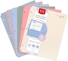 Plastic Folders Poets, Fit for 3 Ring Binder, Letter Size, Pastel Colors
