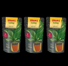 3 x Seramis Topper Dark Shadow 1L Abdeckung Granulat Blähton Trauermücken-Schutz