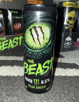 The Beast Hard 6% Mean Green Empty Can 12 Oz. 355 ml. Monster Energy