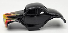 Tyco 1940 s Ford Coupe Black with Flames Slot Car BODY ONLY