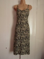 SIZE 12 PLT Pretty Little Thing Stretch Zebra Print Midi Dress