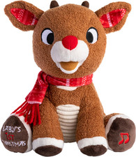 Santa Claus Rudolph the Red-Nosed Reindeer Musical Stuffed Animal, Baby'S First
