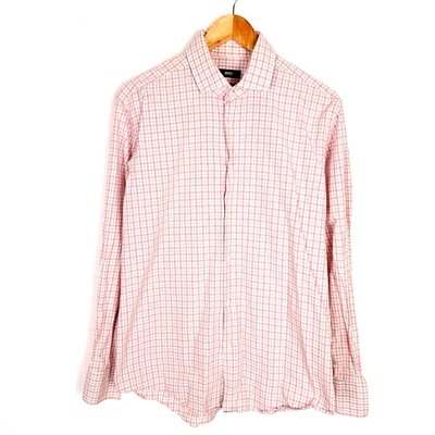 Chemise de fête homme HUGO BOSS taille 16 1/5 (42) coupe régulière coton roug... - Photo 1/4