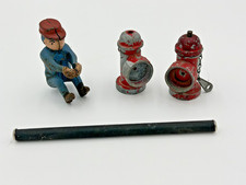 Vintage Cast Iron Fire Truck Driver Figure Hydrant Parts Lot Toy Accessory Vintage Cast Iron Fire Truck Driver Figure Hydrant Parts Lot Toy Accessory