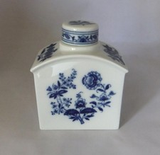 Fine Vista Alegre Porcelain Blue & White Tea Caddy / Jar & Cover: Portugal