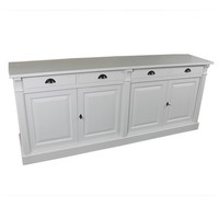 Kommode Massivholz Sideboard Buffet-Anrichte Landhausstil Weiß