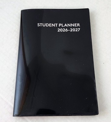 2026-2027 Student Planner Weekly Agenda Hardcover Black/Blue School Organizer