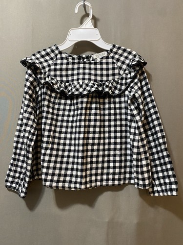 Rachel Zoe Girls Long Sleeve Flannel Shirt + Velvet Flare Pants SZ M (7/8) Black - Picture 2 of 21