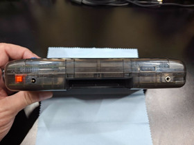 SEGA GameGear&ndash;Recapped-Dual Speaker-New Glass-Clear Black-2Grill Shell-USB Power