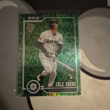 Topps 2024 Series 1 Cole Young Green Parallel Rookie #129 Seattle Mariners