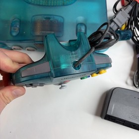 Nintendo 64 N64 Funtastic Ice Blue Console W/ Matching OEM Controller