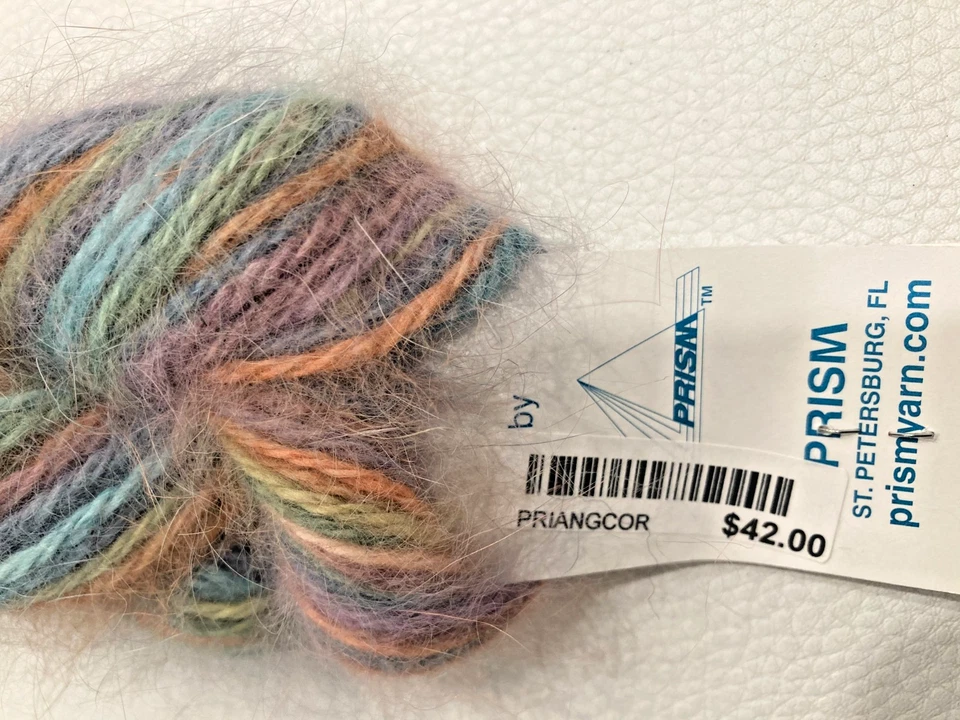 Hilo prisma personalizado teñido a mano 100 % angora "arrecife de coral" 1 oz. 90yds. Foto 3 de 3