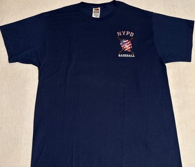 NYPD Sz L New York City T- Shirt  Finest Baseball Team NYC