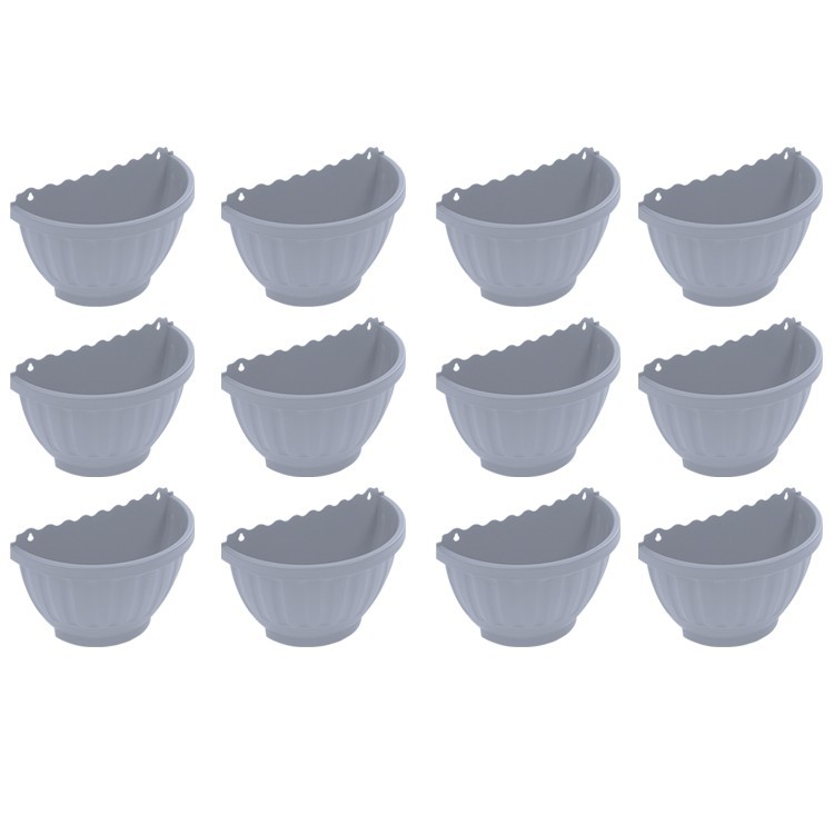 20 x Half Moon Wall Hanging Plant Pot Basket Planters Garden Fence Planter