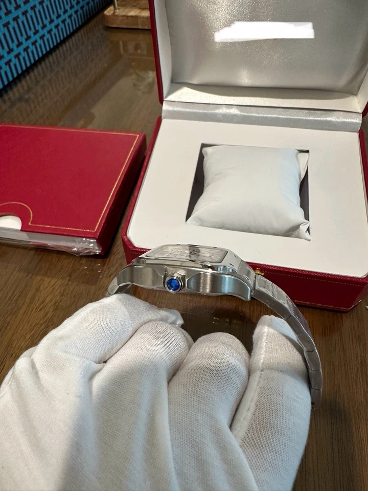 Reloj de lujo plateado para hombre 43 mm mecánico automático Foto 4 de 4