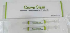 Dental CROWN CLEAN a Universal Cleaning Paste for Prosthesis 2 x 3gm Syr Pack
