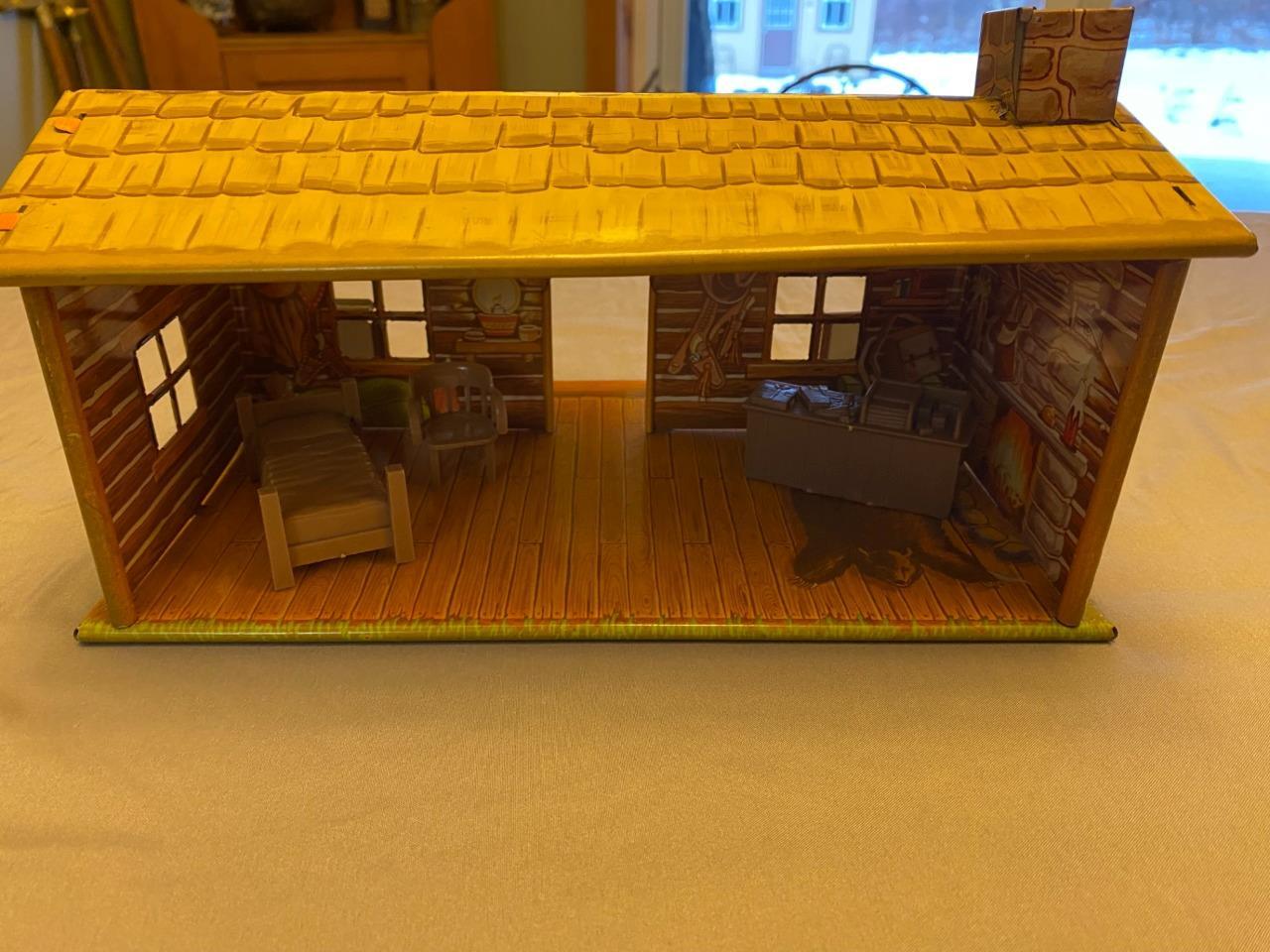 MARX Tin Litho BarMRanch playset with accessories & Boonesborough