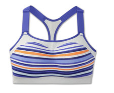 Brooks Dare Racerback Run Bra - style 350073902 Multi Stripe / Ash