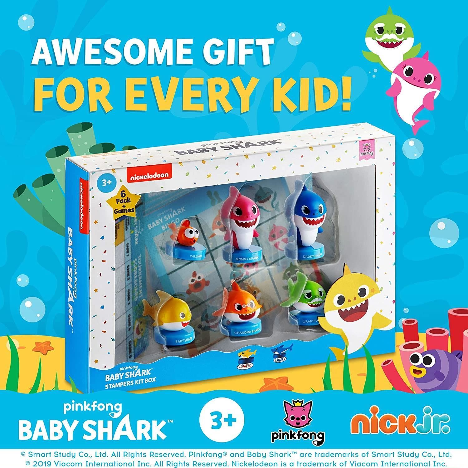 Baby Shark Game Character Bingo Cards Coloring Stampers Figure Play Set