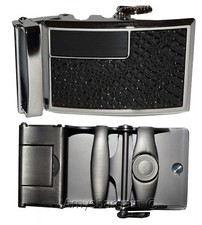 Men s belt Buckle. Automatic sliding buckle Black and Silver Belt buckle only 7
