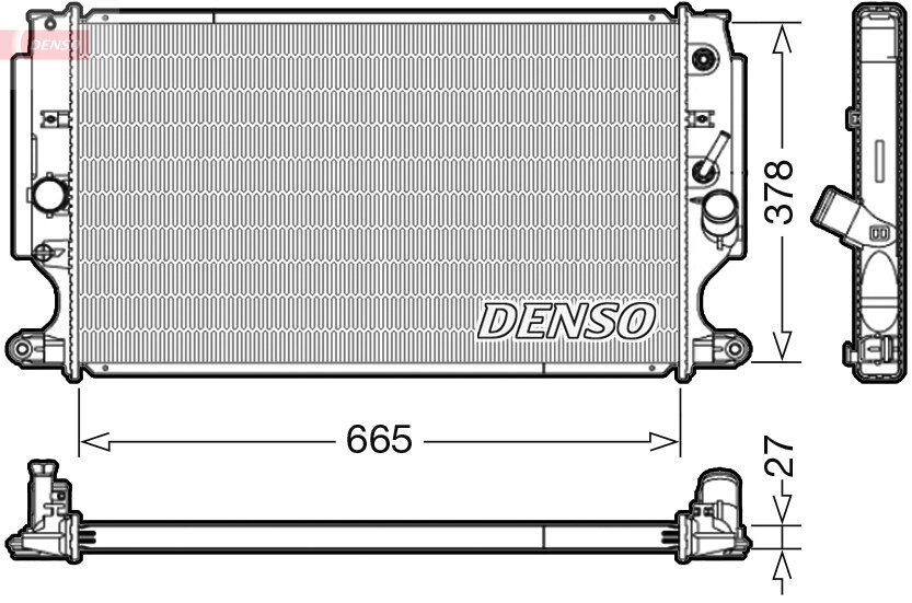 DENSO DRM50088 Radiator, engine cooling for TOYOTA