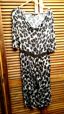 Gray leopard cheetah animal print dress by Banana Republic size 14