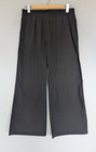 MELA PURDIE Womens Pants Sz10/S Black Cotton Elastic Waist Stretch Wide Leg Crop