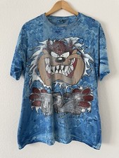Vintage Looney Tunes Tasmanian Devil Tie Dye 1996 Freeze Brand Insane TShirt