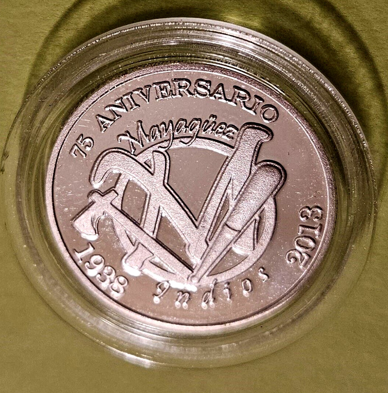 PESETA INDIOS MAYAGUEZ Puerto Rico BASEBALL Quarter Beisbol Toletero 2013