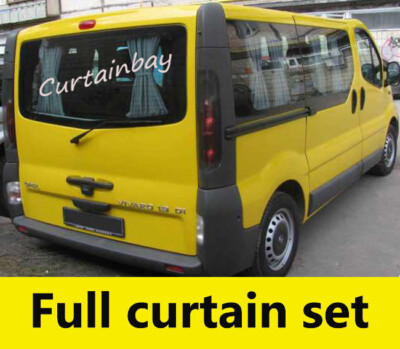 Complete Rear Curtain Set For Vauxhall Vivaro / Renault Trafic / Nissan Interstar