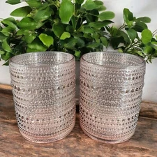 D&V By Fortessa Jupiter Double Old Fashion Glass 10oz Tumbler Set 2 Tumblers VTG