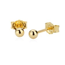 Kugel Ohrstecker 14 Karat 585 Gelbgold Damen Stecker Ohrringe Kugelstecker