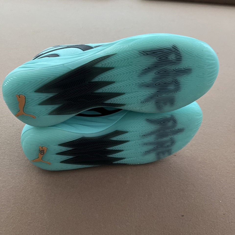 Puma Melo MB.02 Green Teal Basketball Shoes 37759001 Mens