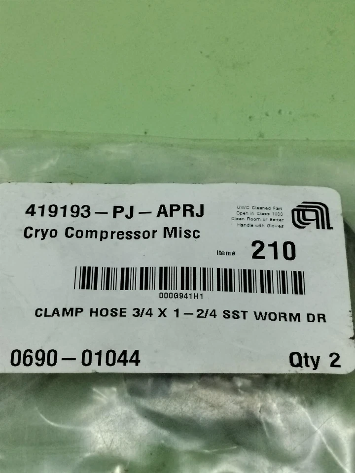 Applied Materials 0690-01044 Clamp Hose 3/4 X 1-2/4 419193-PJ-APRJ Lot of 2 New - Image 3 of 4