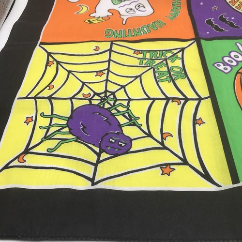 De Colección Halloween Bufanda Bandana Pañuelo 21x21 EE. UU. Bruja Calabaza Fantasma Araña Murciélagos - Imagen 7 de 9