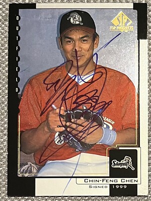 CHIN-FENG CHEN Signed AUTO Autograph 2000 SP Top Prospects #56 Dodgers Rookie RC