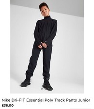 Nike Sportswear Dri-FIT Essential Poly Track Pants Junior Trousers Size M/10-12Y