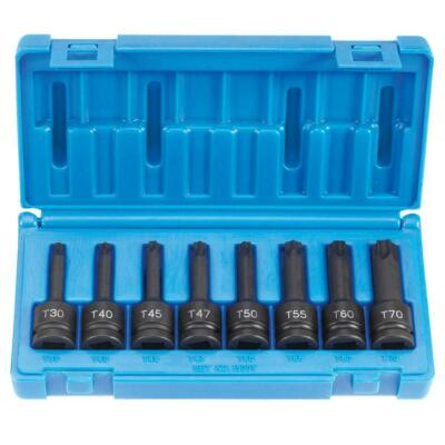 Grey Pneumatic 1300T 8 PIece 1/2'' Dr Internal Star Impact Socket Set w/ Warranty