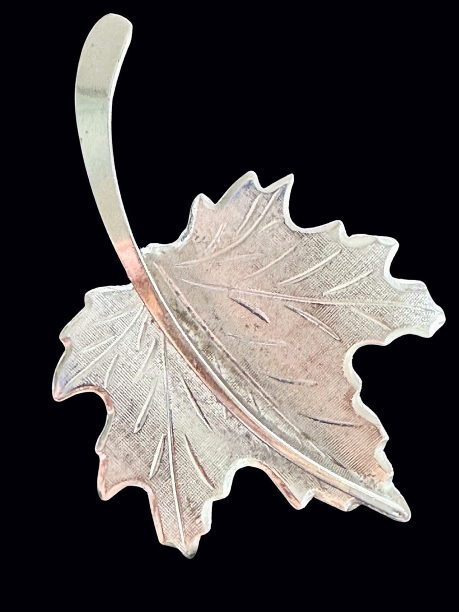 Vintage Beau Signed Sterling Silver Leaf Brooch/Pin | eBay display picture 1