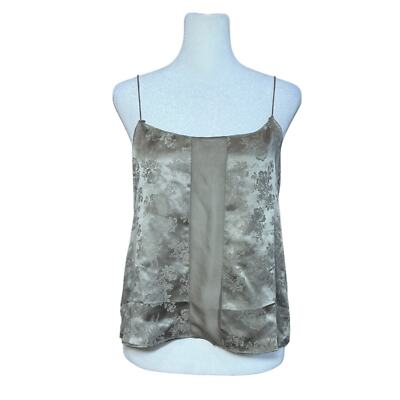 La Fee Verte Camisole Women M Silk Green Floral Babydoll Fairy Y2K Going Out Top